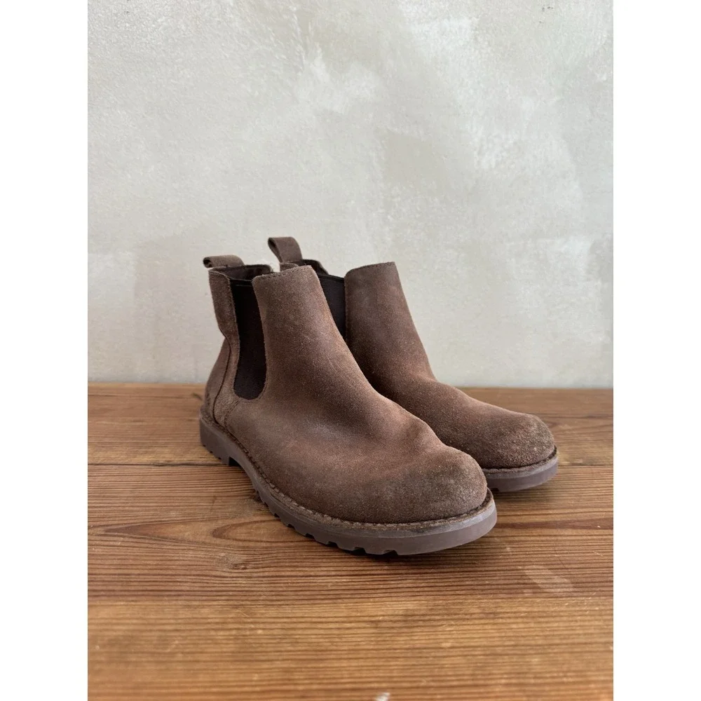UGG Kids Brown Suede Chelsea Boots Size 4 Bonham II Ankle Boots